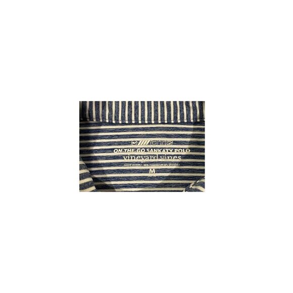 Vineyard Vines Boy's On-the-Go Sankaty Polo Red/Blue Striped - Picture 3 of 3